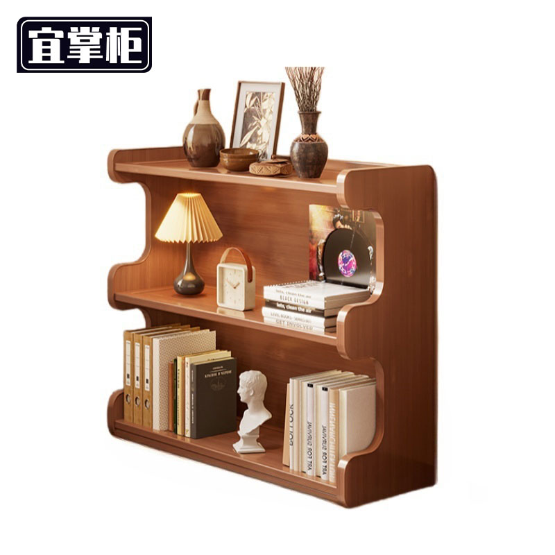 宜掌柜 木质书架 60cm三层 个高清大图