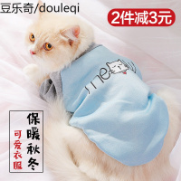 猫咪衣服秋冬装加厚保暖网红潮牌可爱小猫衣服幼猫橘猫宠物猫衣服