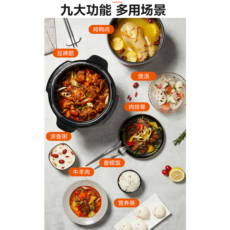 苏泊尔(SUPOR) 电压力锅 SY-60YC8086高清大图