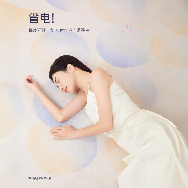彩虹单人自动断电排潮取暖单控无纺布小型电热毯电褥子1.5*0.7米 T1570高清大图