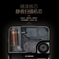 康巴丝(Compas)客厅挂钟卧室电子钟表创意 个性时尚日历时钟石英钟家用 14英寸(直径35.5厘米) 橡木色 普通