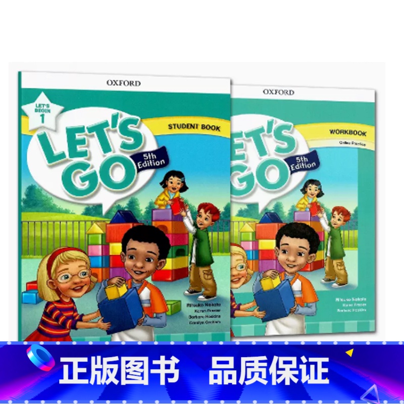第五版 begin 1级别 学生套装(含在线账号) 【正版】巴布阅读原版正品牛津少儿英语Let's go 1级别第四版少