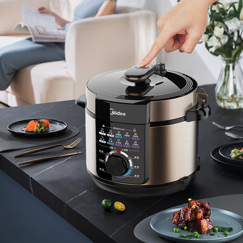 美的电压力锅5L双胆多功能煮饭煲汤MY-YL50X3-102R高清大图