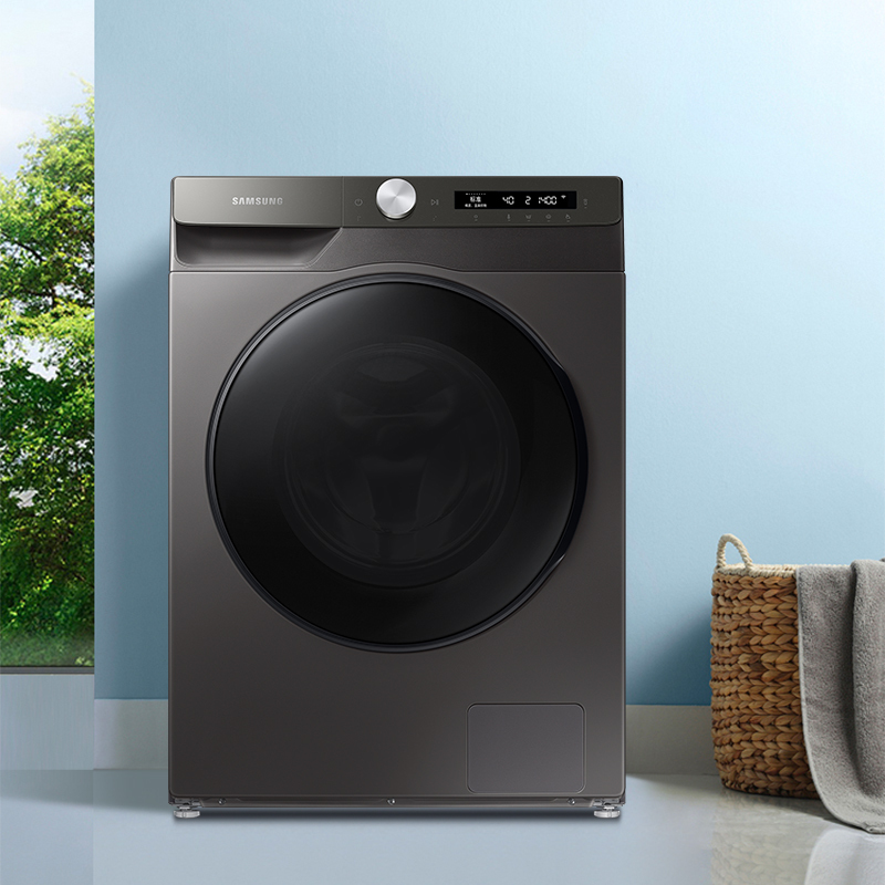 [咨询预订享特价]三星 WD12T504DBN/SC 12公斤 蒸汽除菌滚筒全自动洗烘一体洗衣机 AI智能 泡泡净技术