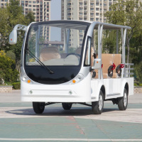 途洲(TUZHOU) 四轮电动观光车工厂景区游览车营区接待摆渡车 8座锂电顶配