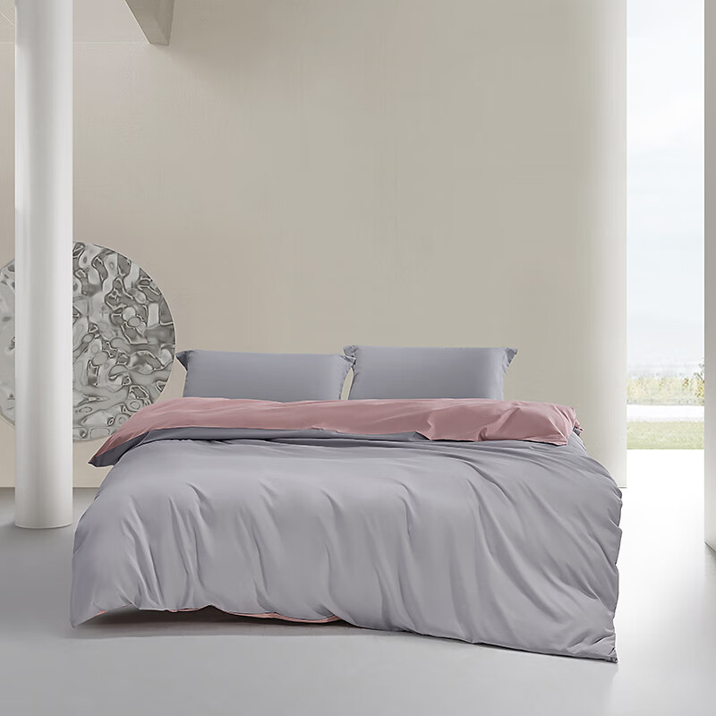 水星家纺纯色磨毛四件套—烟雨予诗 200*230cm