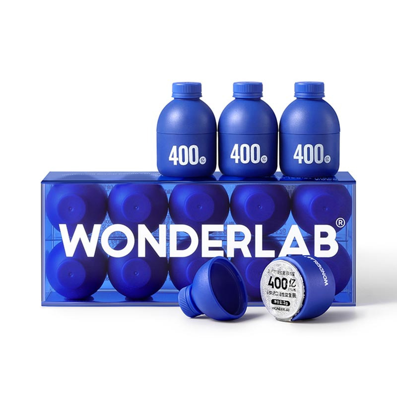 wonderlab益生菌小蓝瓶成人幼儿孕妇儿童调理肠胃便秘大人冻干粉一