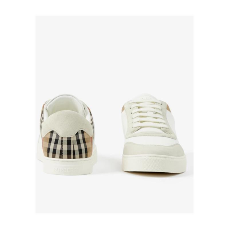 博柏利(BURBERRY)低帮运动鞋男鞋拼接格纹系带休闲跑步鞋户外潮流高清大图