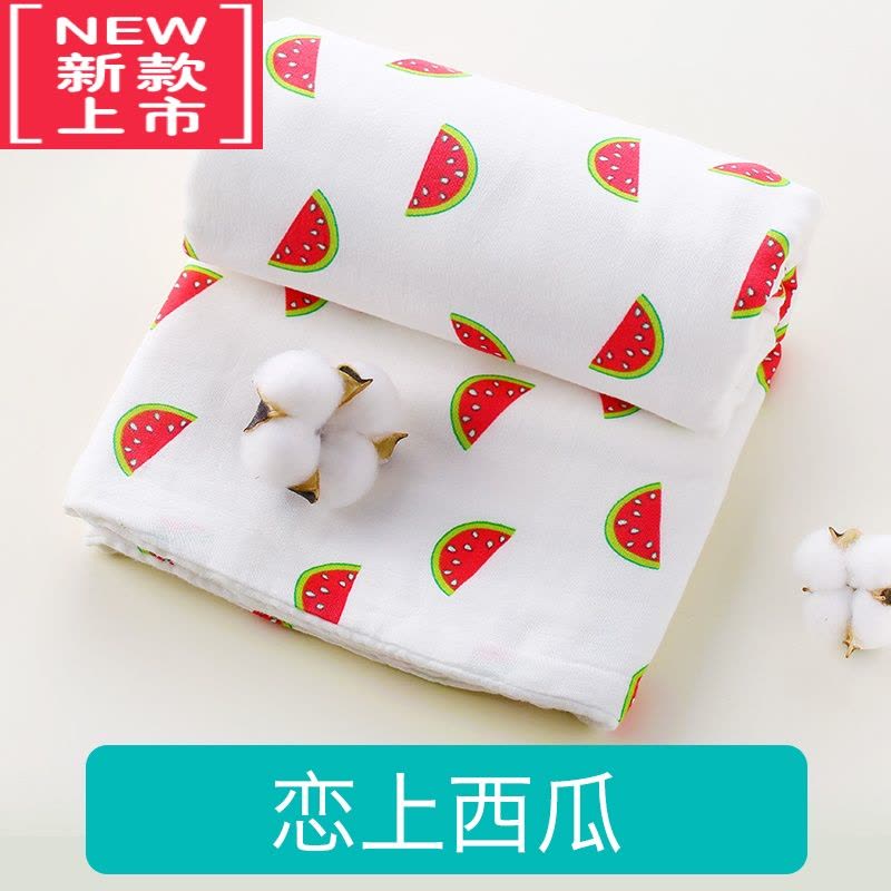 可莉允新生婴儿浴巾纱布毛巾被子初生儿童吸水宝宝洗澡夏季薄款卡通图片