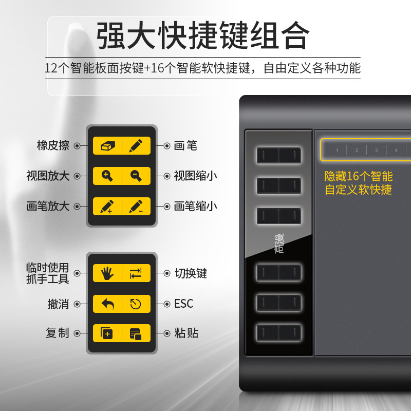 高漫1060PRO数位板手绘板电脑绘画板手写板写字输入板电子绘图板
