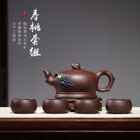 系客舟 礼品茶具宜兴紫砂壶原矿紫泥套组套咸仲英手工壶