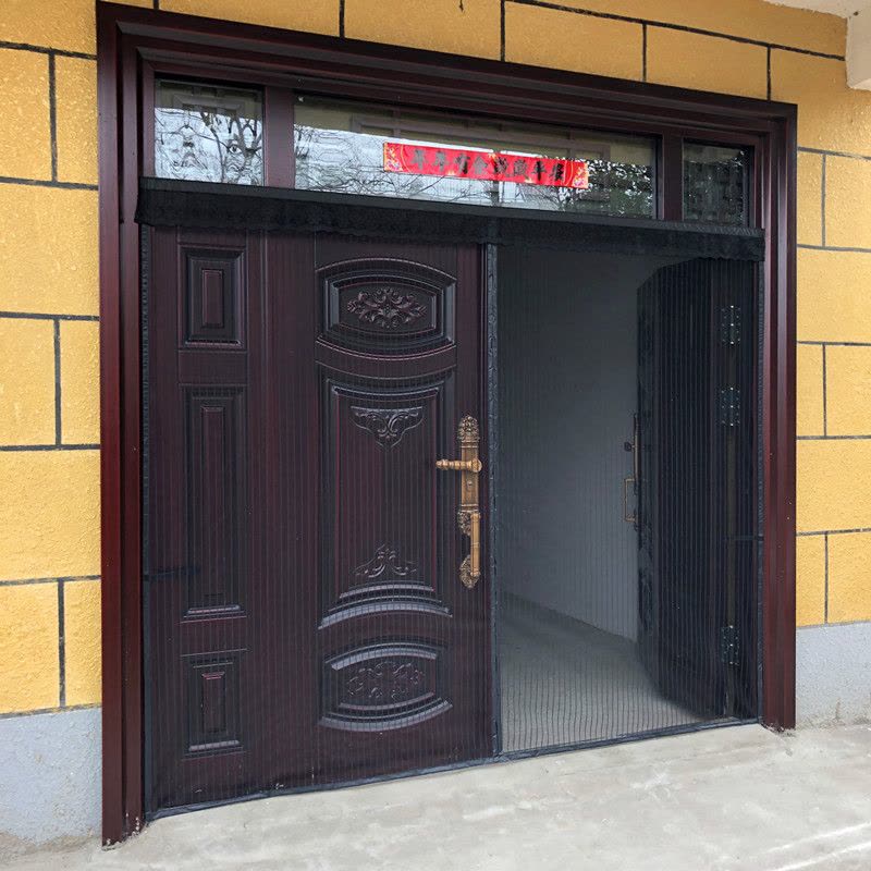 铝合金铁门魔术贴门帘大门免自吸门帘子打孔磁性定制防蚊窗网防蝇图片