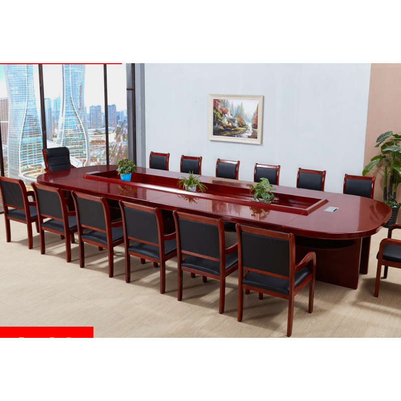 沃灏(wohao)会议桌洽谈桌主 会议室桌大会议桌桌子4*1.8米WH-HY0124000高清大图