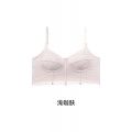 法式鱼骨蕾丝内衣女高级感修身显瘦可外穿内搭美背吊带背心胸罩 M(建议90-110斤) 浅咖肤色
