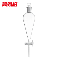 高翊柏 33010140 分液漏斗 四氟活塞60ml 实验室梨形油液分离分液器加液滴液漏斗