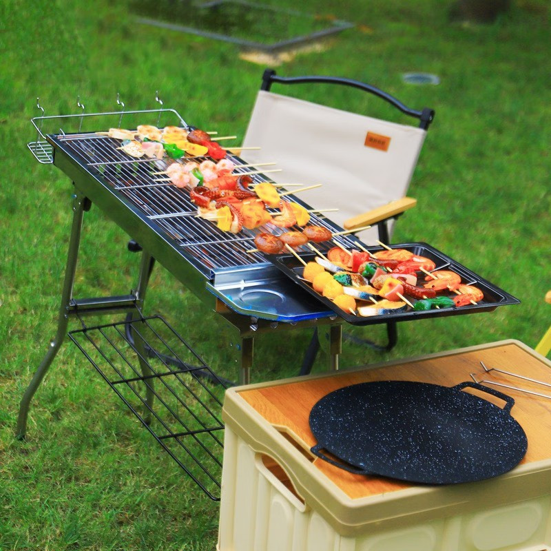 三极 TP8830 折叠烧烤架烧烤炉户外BBQ烧烤架 中号