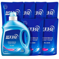 蓝月亮洗衣液套装薰衣草亮白增艳洗衣液3kg*1瓶+1kg*6袋