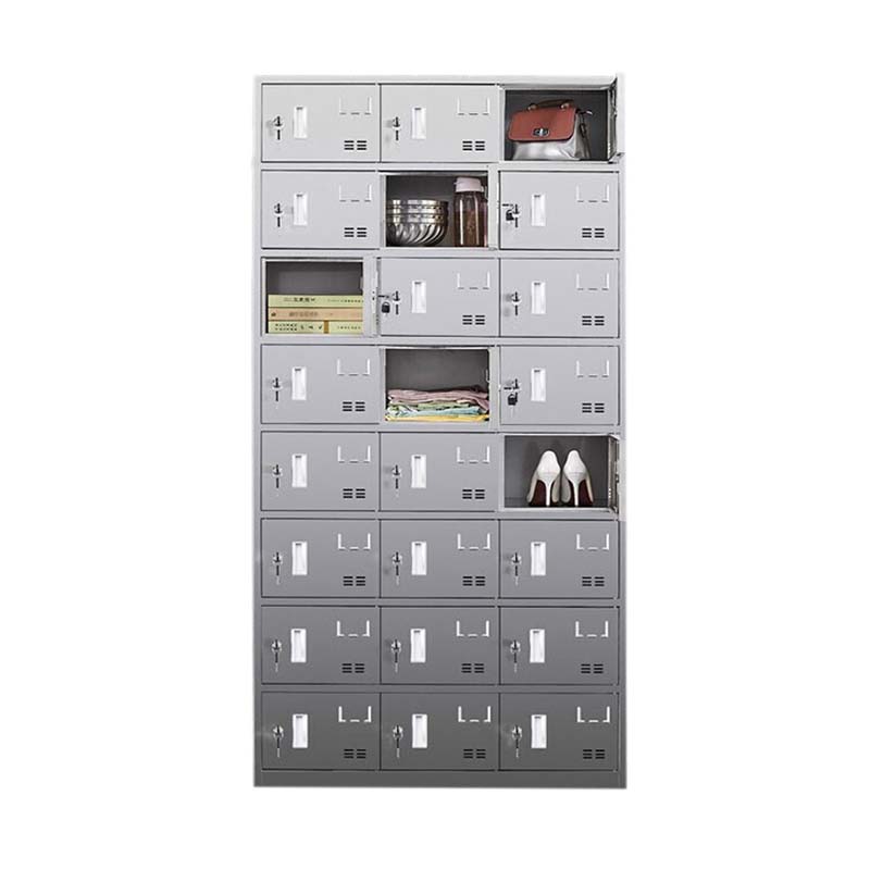 苏佰卓不锈钢员工储物柜文件柜存放柜子更衣柜存包柜二十四更衣柜高清大图