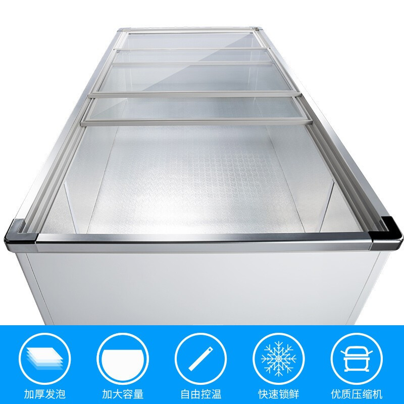 展示柜商用冰柜 冷冻卧式大型大容量岛柜急冻 冰鲜超市速冻食品冷柜