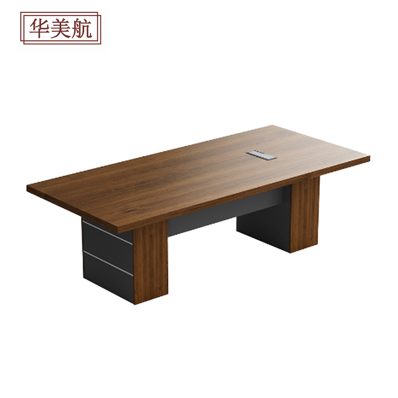 华美航 会议桌 2400*1100*750mm 张高清大图