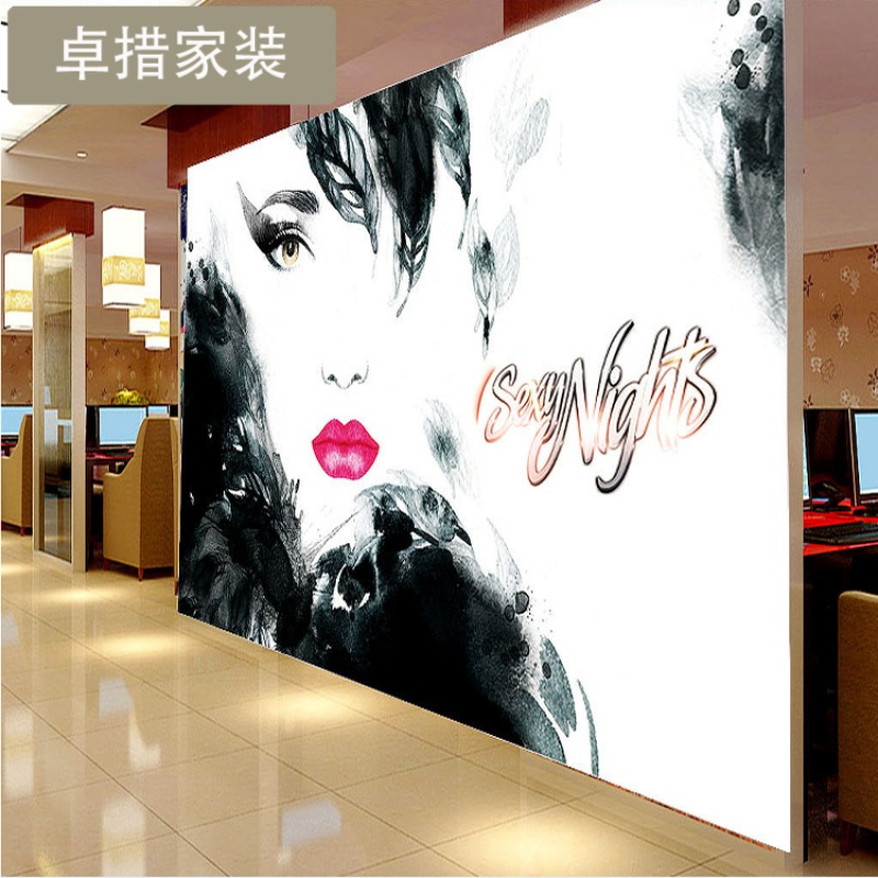 3D个性韩式半永久定妆纹绣化妆店背景墙壁纸美容美装修墙纸壁画壹德壹