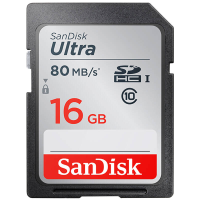 【免邮】闪迪(SANDISK)16G SD卡(CLASS10)SDHC存储卡(80M/S)微单相机内存卡存储卡