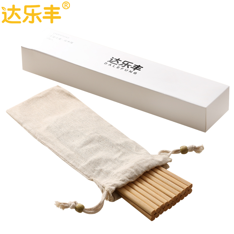 达乐丰 木质筷子 KZ015 10双装 进口黄檀木筷 无漆无蜡筷子 实木筷子家用小礼盒原木筷 国产 一次性使用(否)