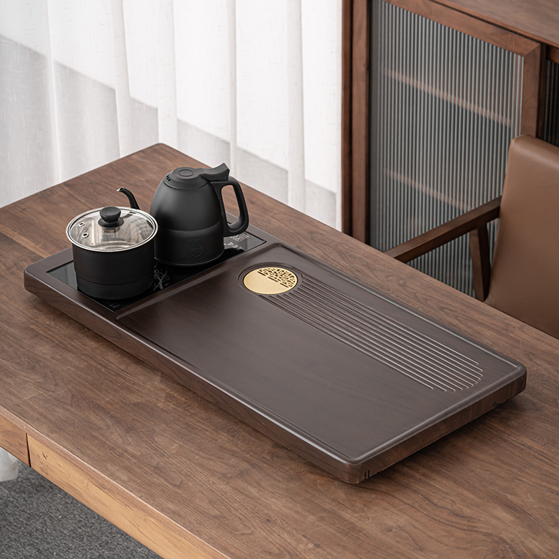 苏氏陶瓷(SUSHI CERAMICS)茶具套装自动烧水壶云海茶盘茶台配整套配整套高品质羊脂玉茶杯