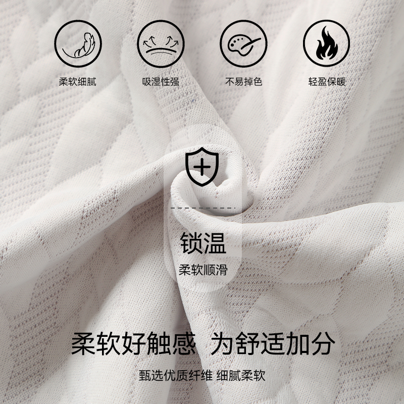 啄木鸟2024冬厚款夹棉睡衣女长袖夹层空气棉中老年大码爸爸家居厚高清大图