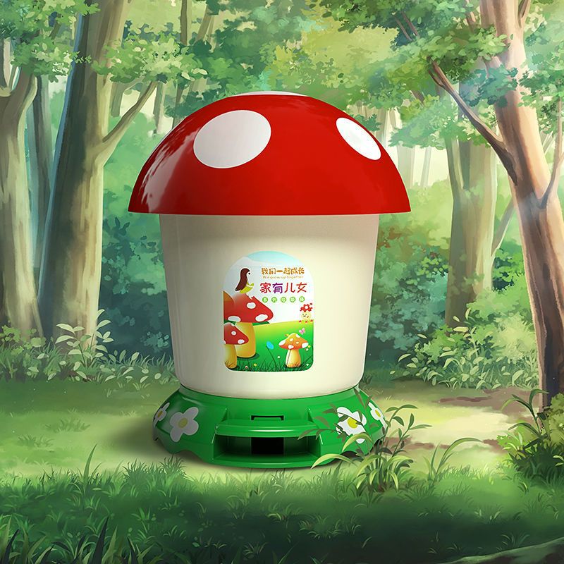 马卡龙黄蓝色7l儿童卡通垃圾桶带盖可爱少女脚踏式小型垃圾筒创意迷你