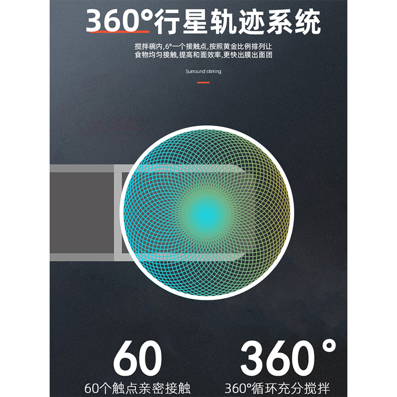 乐创多功能厨师机7L商用揉面搅拌机打蛋全自动奶油鲜奶小型和面机500W特别升级款白色