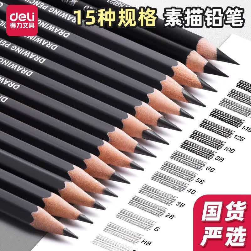 得力S998-2H绘图专用铅笔12支/盒高清大图