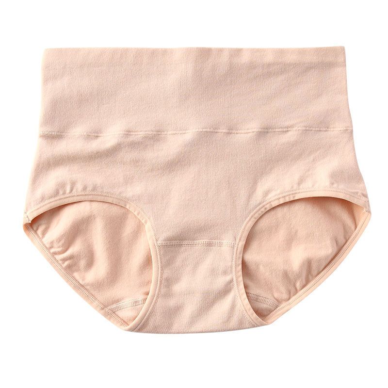 波迷娜bomina4条装棉女士内裤高腰收腹收胃大码舒适透气女式平角裤