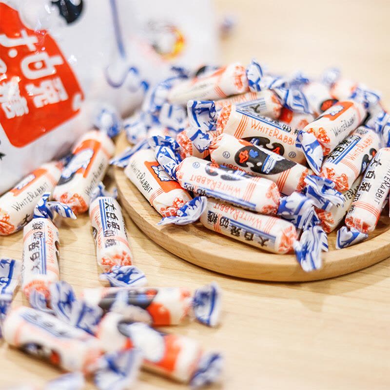 大白兔奶糖铁盒198g婚庆结婚喜糖年货礼物盒装休闲零食品图片