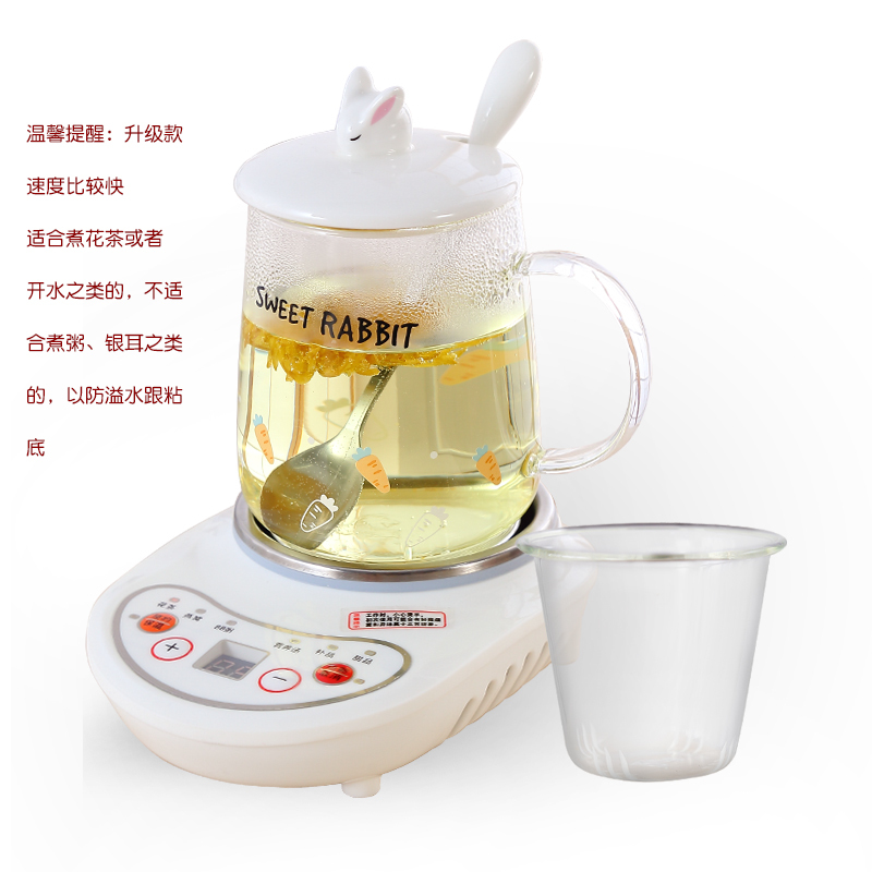 煮茶小型养生壶黄金蛋迷你办公室烧茶炉mini花茶壶电炖杯玻璃烧水壶 升级款（快一倍）360w+萝卜D+滤芯