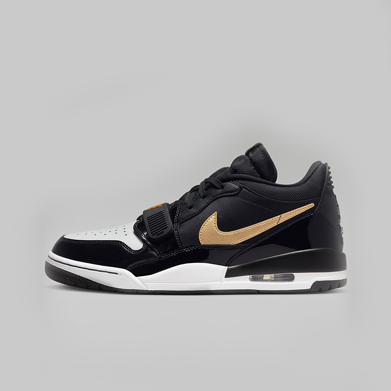 耐克jordan legacy 312 low 低帮 复古篮球鞋 男款 黑金 cd7069-071