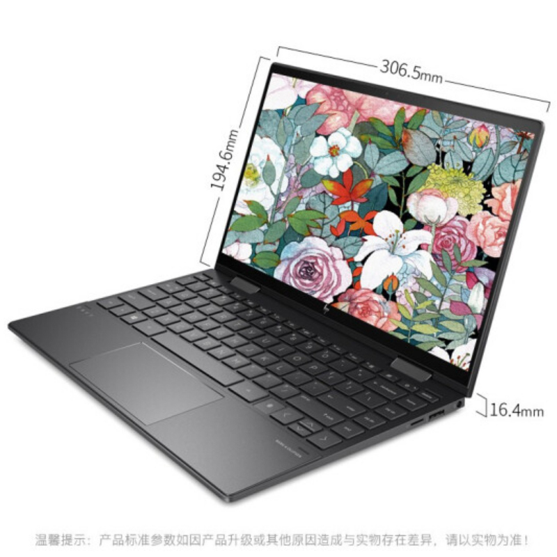 惠普 (HP)envy x360 13-ay1015AU〖原封标配〗翻转超轻薄本学生电脑触屏笔记本电脑女生款便携商务办公设计R7-5800U/16G/512G/触控屏/黑色