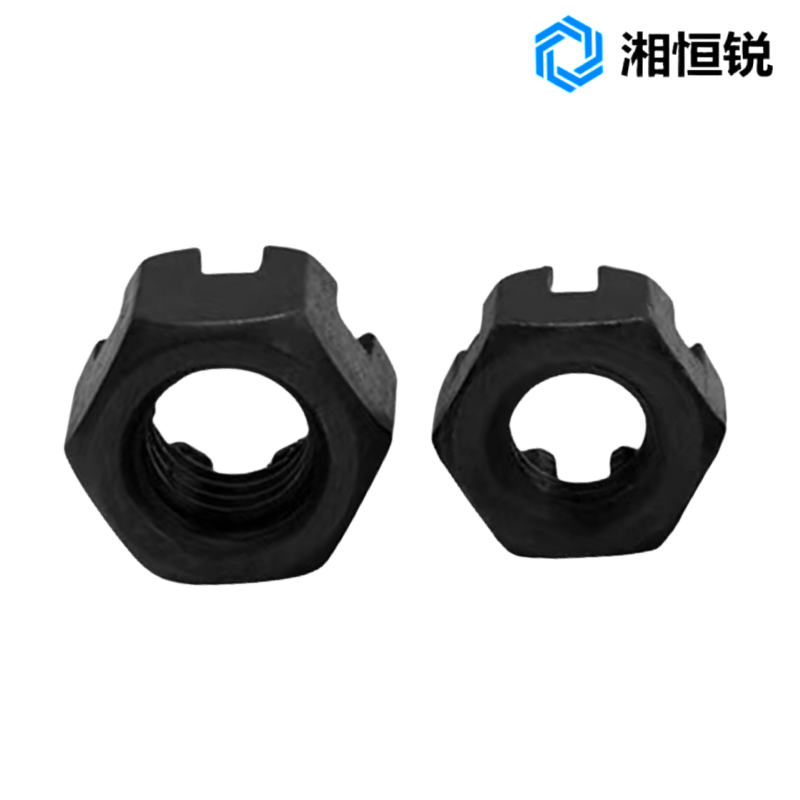 湘恒锐 1型六角开槽螺母-(GB6178) M20mm 8 钢 个高清大图