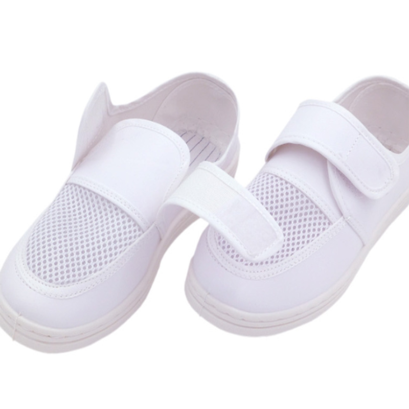 誉丰 YL-7111防静电鞋网面PVC软底舒适帆布魔术贴网眼鞋 41码