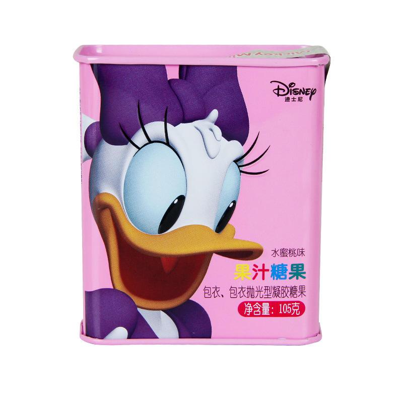 滨崎果汁糖果软糖草莓味盒装qq糖迪士尼水果糖高颜值零食休闲小吃