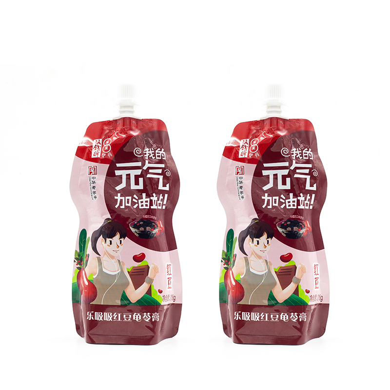 双钱龟苓膏 中华老字号 双钱 乐吸吸红豆龟苓膏218g 果冻布丁 梧州特产 营养品