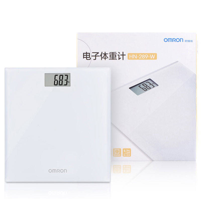 欧姆龙(OMRON)电子体重秤 HN-289W 家用电子秤 薄型钢化玻璃材质 成人体重计 健康秤器械高清大图
