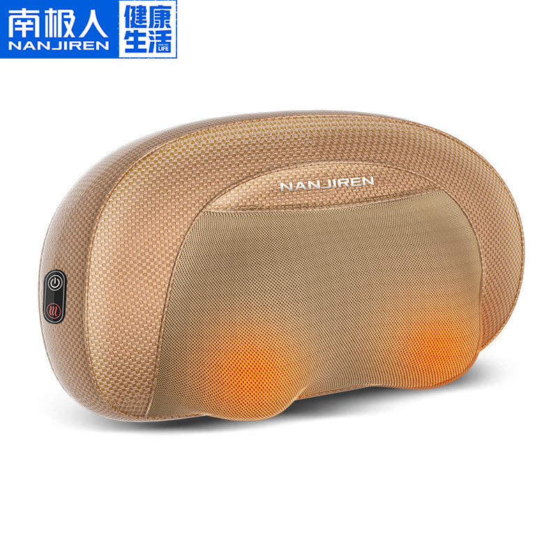 南极人(NanJiren)按摩枕NBX8F50373 豪华款香槟金颈椎按摩器肩颈部腰部按摩仪多功能全身家用车载电动按摩枕