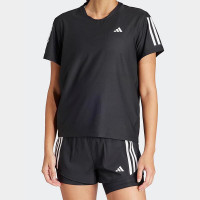 阿迪达斯(adidas)女装2024春季新款运动休闲透气圆领短袖T恤