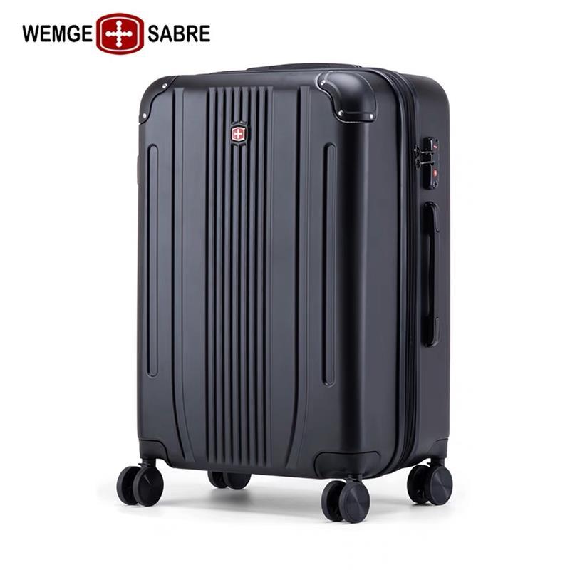 瑞士军刀商务拉杆箱男万向轮旅行箱拉链扩展密码箱学生铝框行李箱