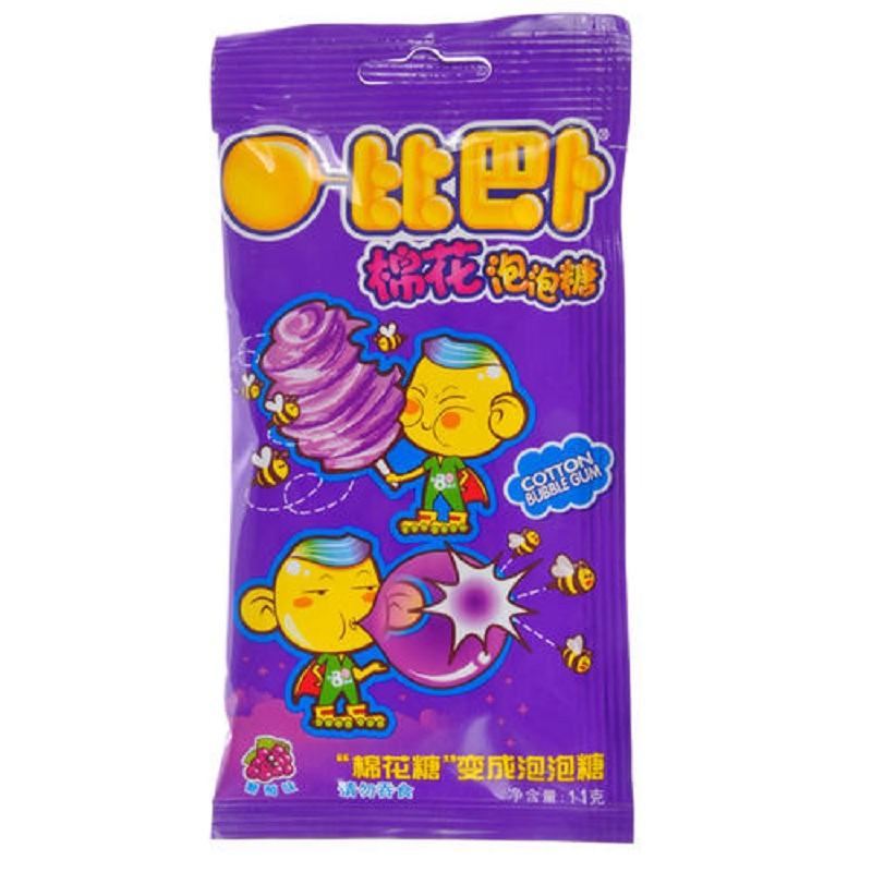 比巴卜葡萄味棉花泡泡糖11g
