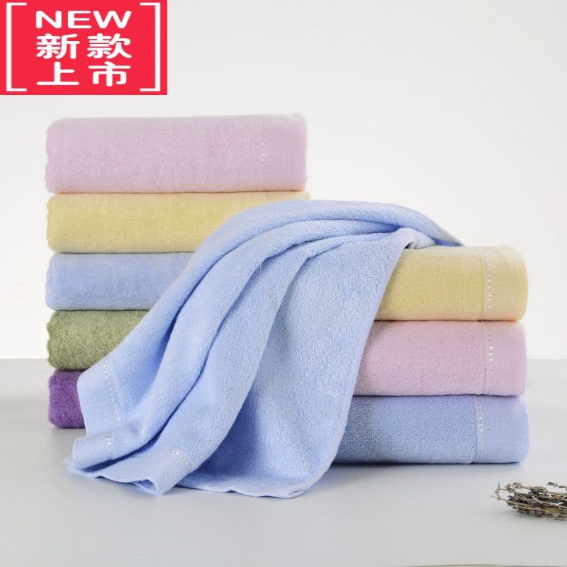 可莉允10条中国结竹纤维毛巾比柔软吸水成人洗脸家用厂家大毛巾批发图片