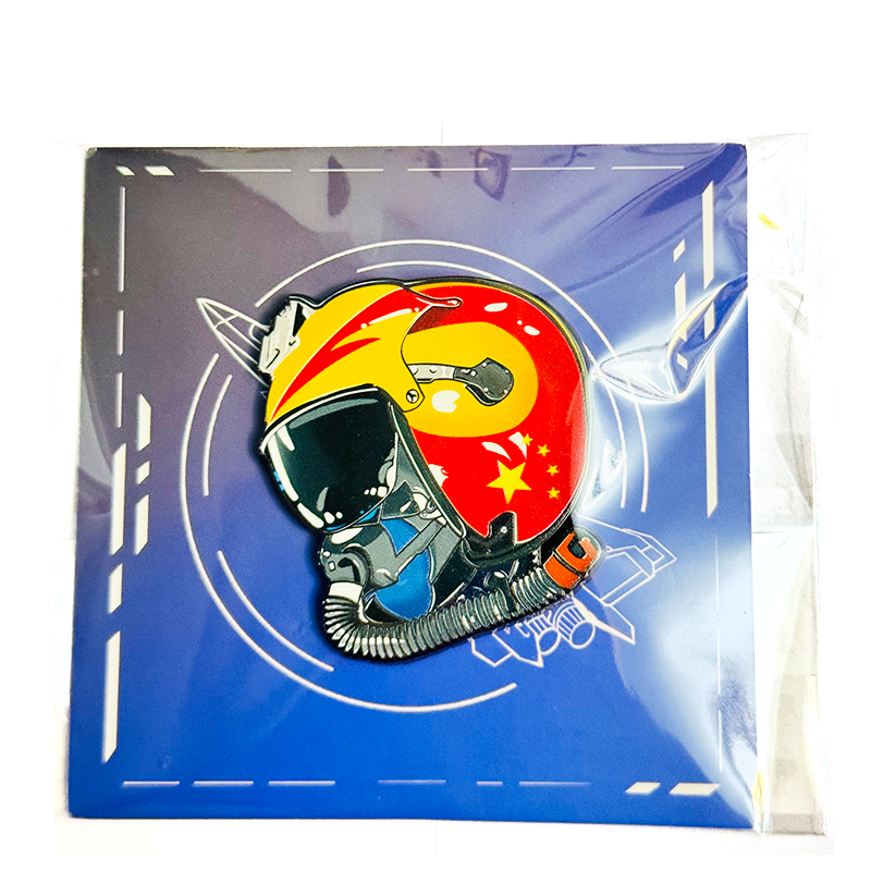 酷美智悦 长春航展纪念品金属头盔冰箱贴(亮面) 8*8cm 个高清大图