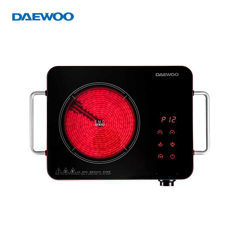 韩国大宇（DAEWOO）电陶炉电磁炉家用远红外光波加热不挑锅 静音T1-1 红色大宇