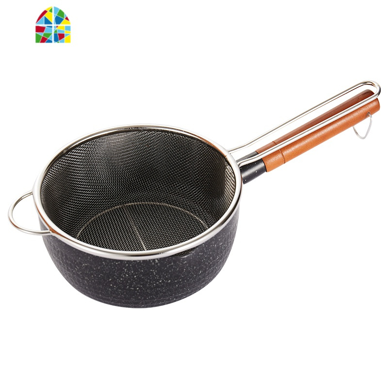 日式雪平锅不粘锅捞面锅汤锅奶锅油炸锅家用小炸汤粥锅